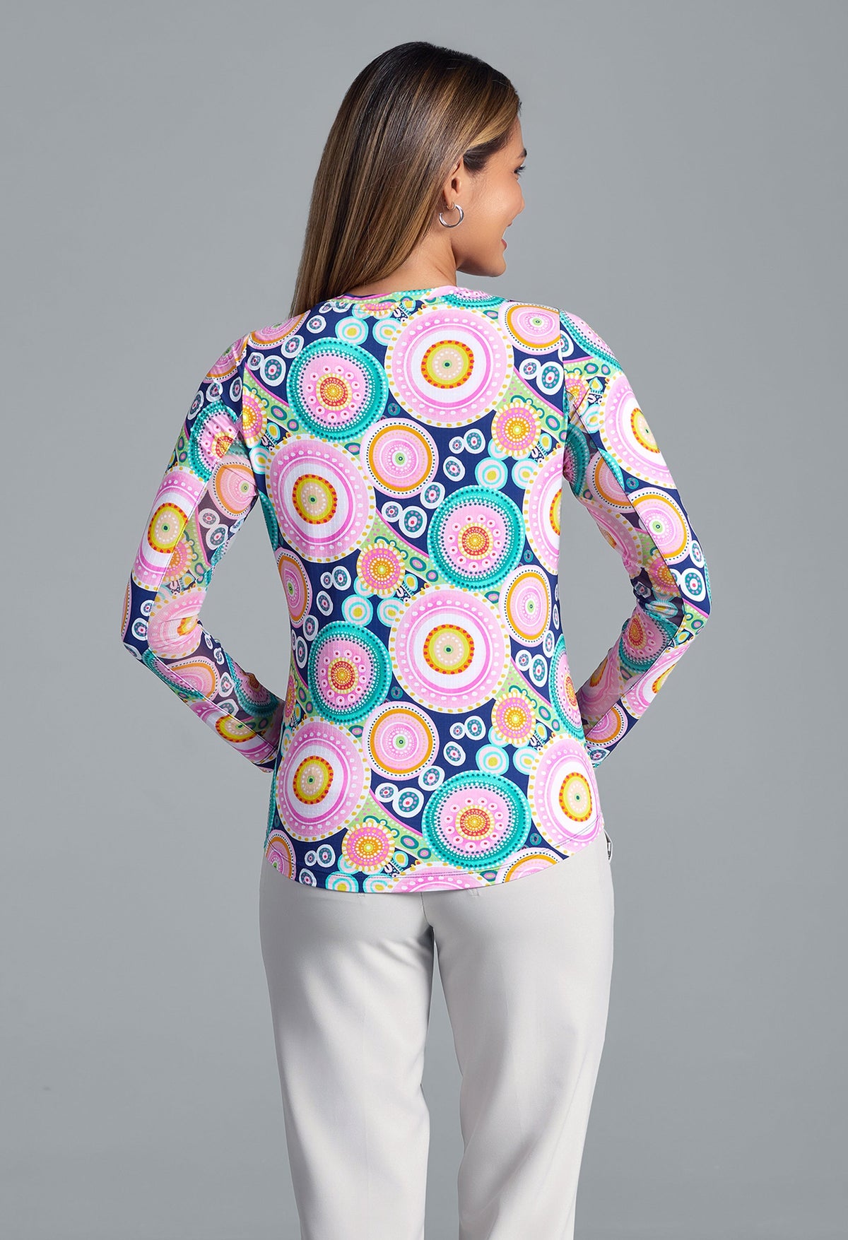 Leona Print Long Sleeve Crew Neck – 12933
