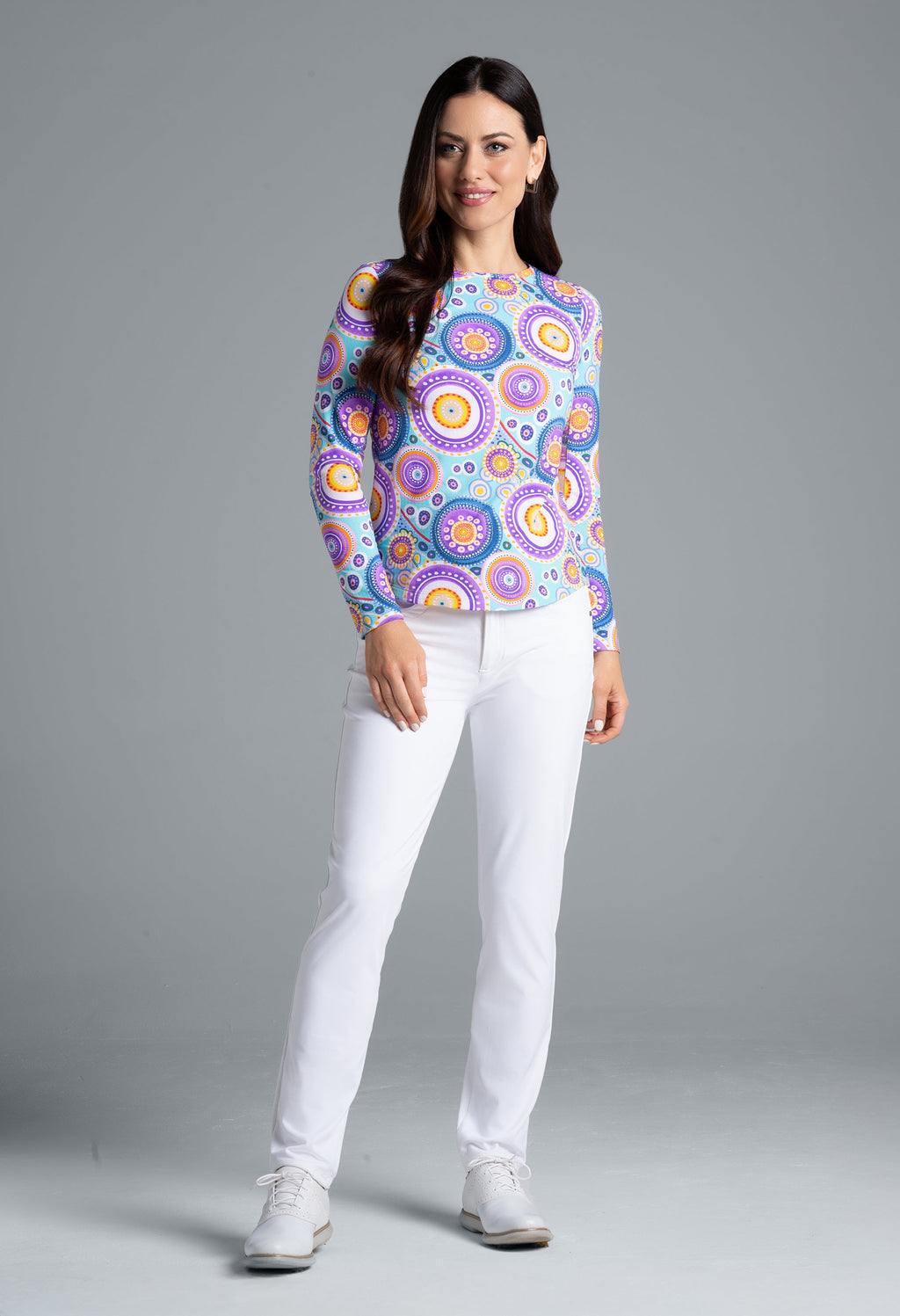 Leona Print Long Sleeve Crew Neck – 12933