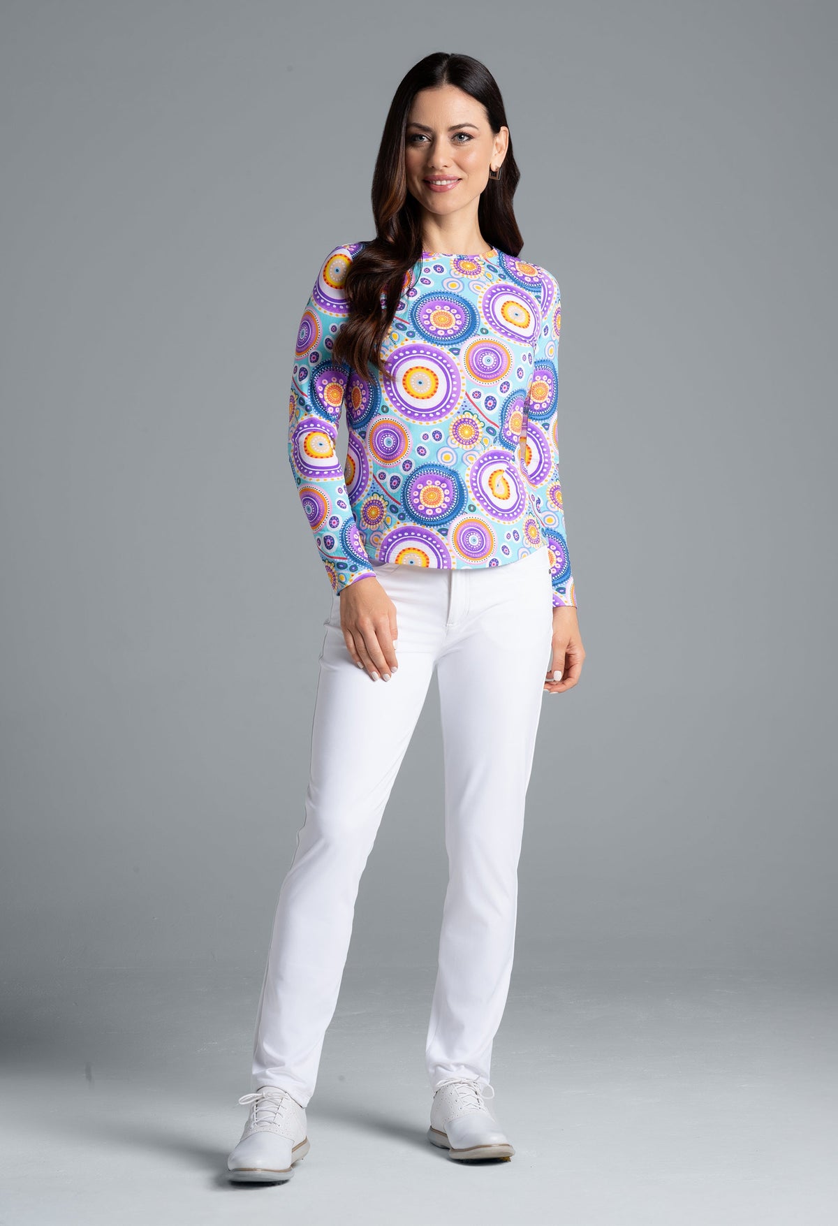 Leona Print Long Sleeve Crew Neck – 12933