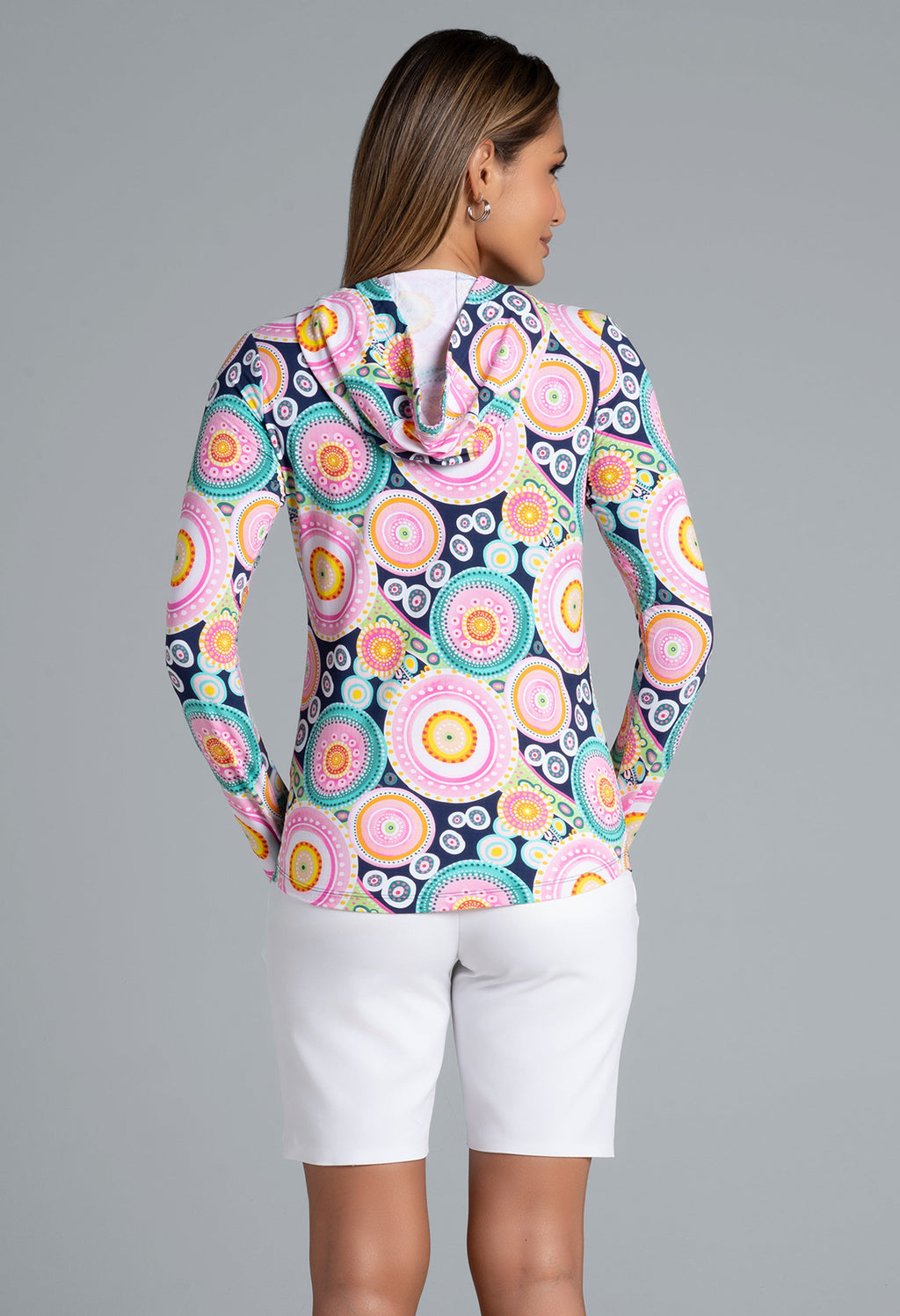 Leona Print Long Sleeve Hoody – 16933